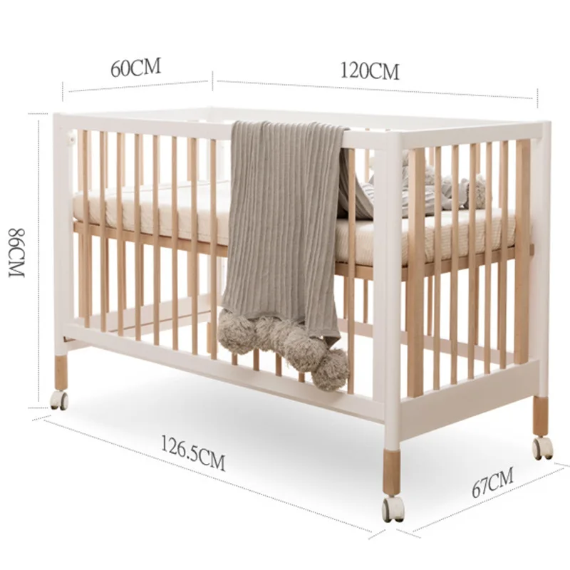 Детская мебель детские кроватки в европейском стиле регулируемая кроватка из