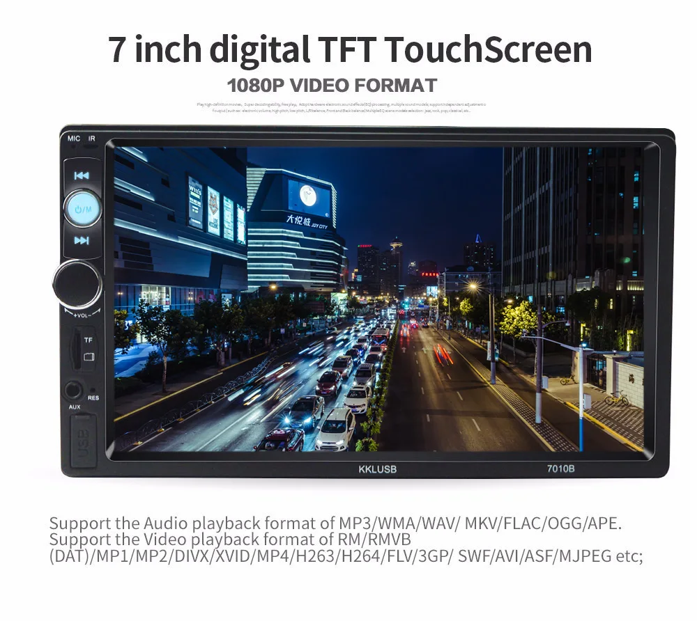 7 сенсорный экран дюймовый мультимедийный плеер HD Gps навигация 2Din автомобильное