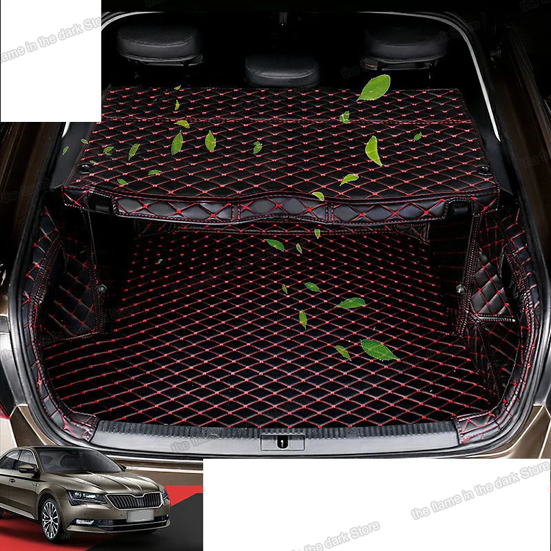 Кожаный коврик для багажника автомобиля Lsrtw2017 подкладка Skoda Superb 2016 2017 2018 2019 2020