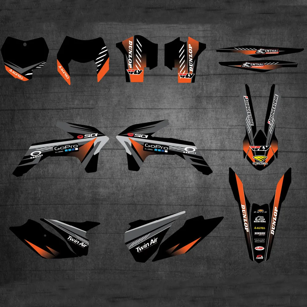 Бесплатные Индивидуальные графические наклейки для KTM SX SXF XC XCF 2013 2014 2015 125-250 300 350-500