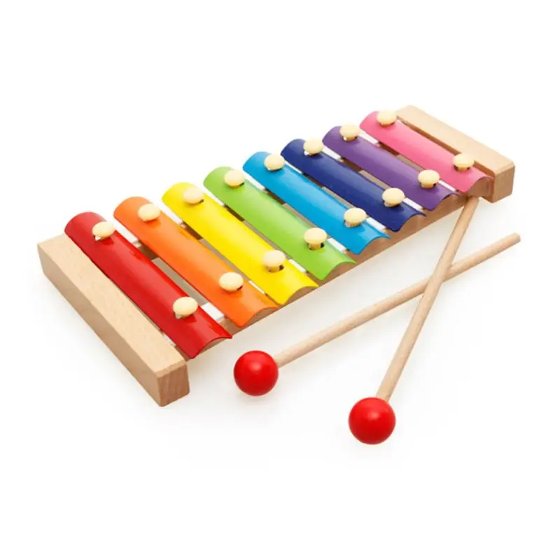 Детские музыкальные игрушки деревянный ксилофон инструмент подарок развивающая