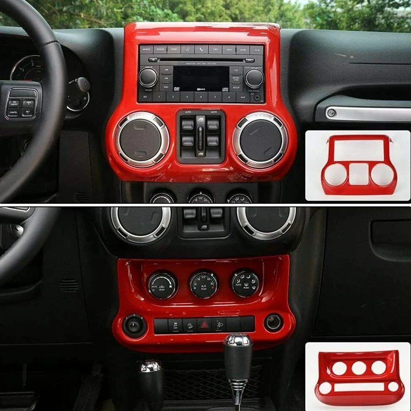 

Car Center Console Air Condition Switch Panel Cover Trim for Jeep Wrangler 2011-2017
