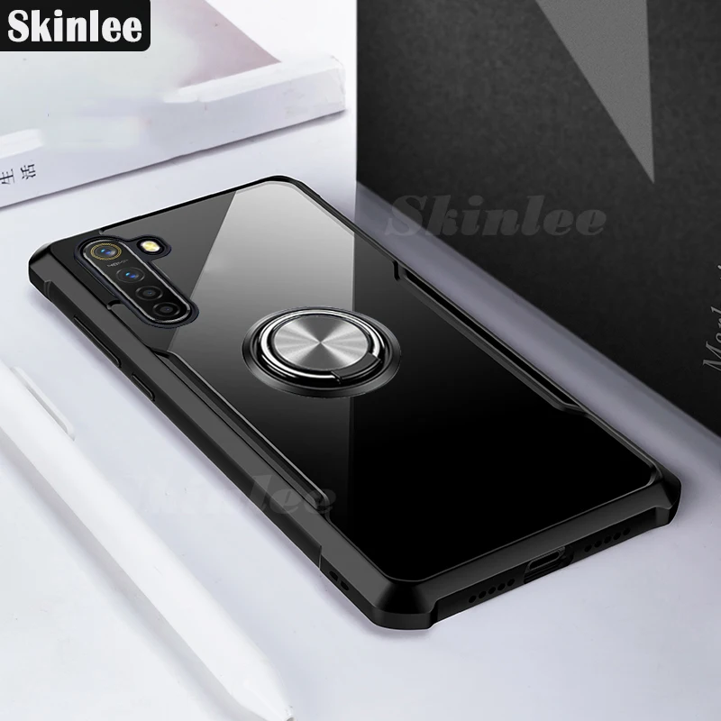 Оригинальный противоударный прозрачный чехол Skinlee для Realme 6 Pro мягкая рамка с