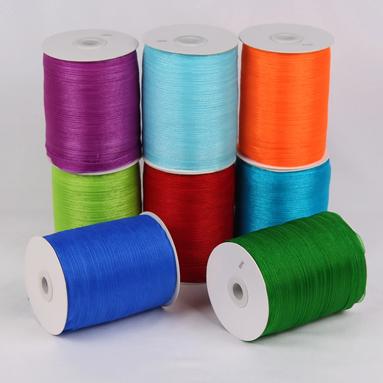 Шифоновая белая шелковая органза 1 см полиэфирная лента для шитья украшение