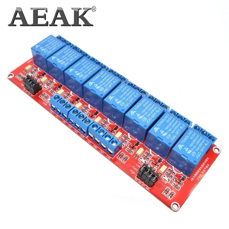 8 канальная релейная контрольная панель реле ПЛК 5 в модуль для arduino горячая