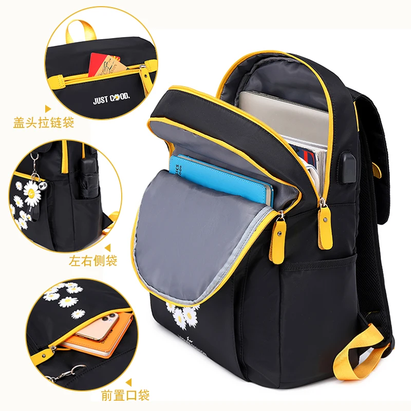 

Female high school student large capacity backpack all-matching