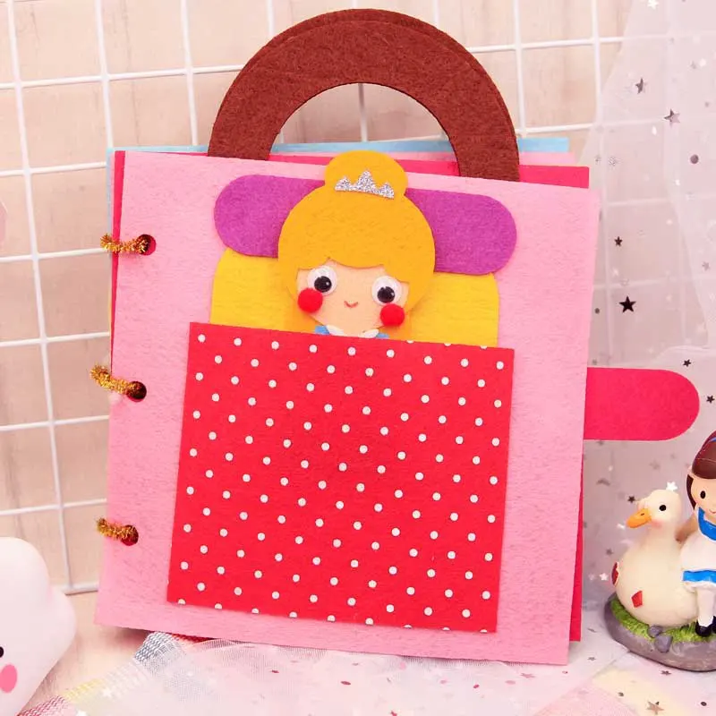 Прекрасная принцесса стиль DIY картина книга Souptoys для маленьких девочек фетровая
