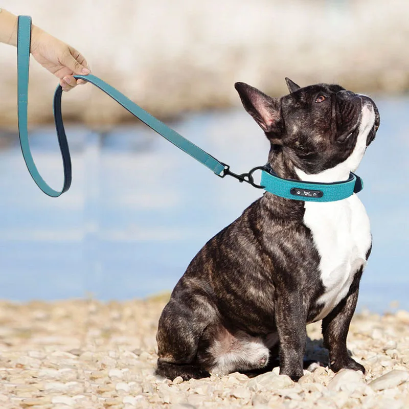 Персонализированный ошейник для собак набор поводков с кожаной подкладкой