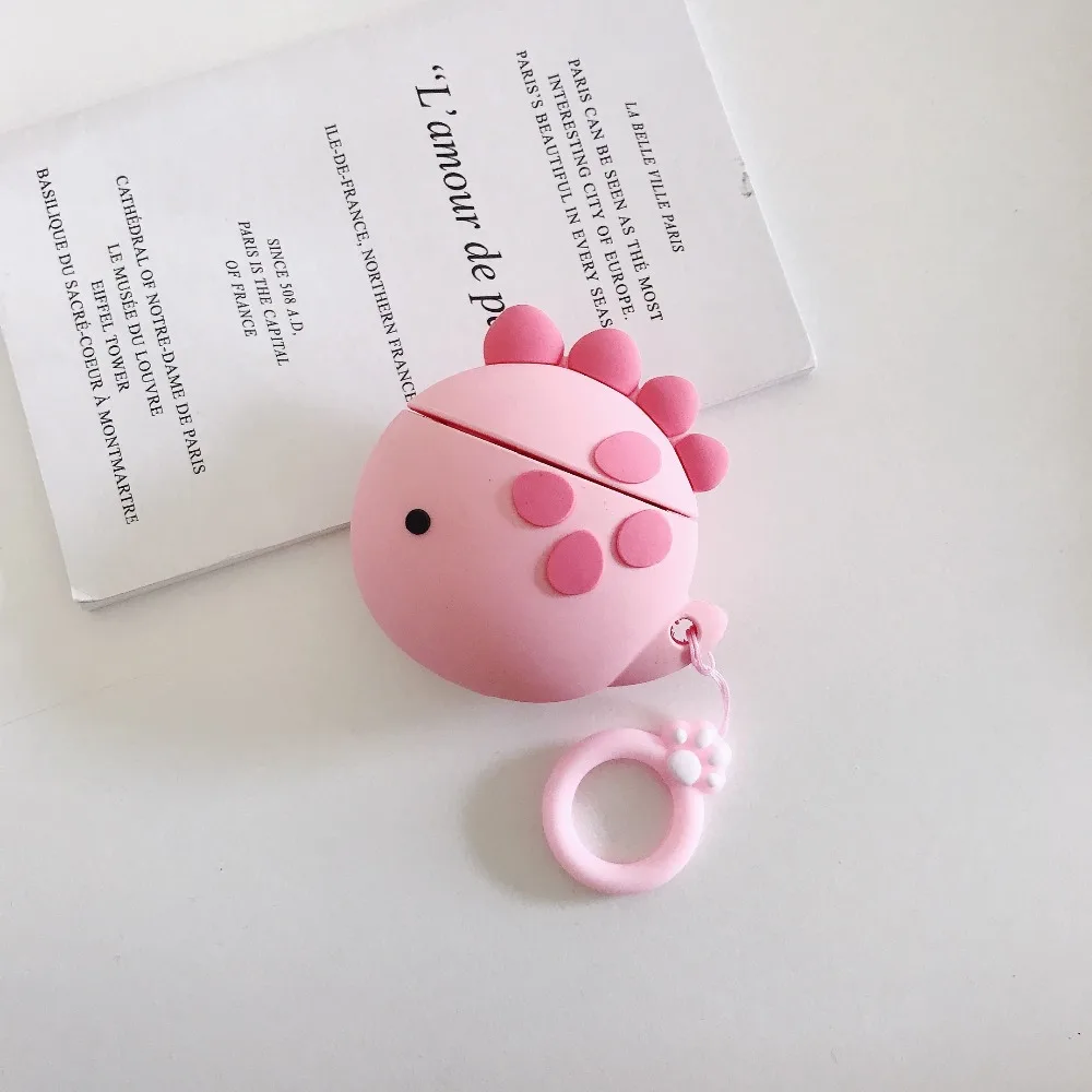 Милые 3D наушники Airpod Air Pods чехол мультфильм лосось динозавр Рыба для Airpods для Apple Air Pods защитный чехол для Earpods