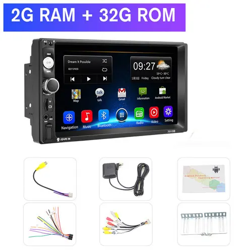 32G Radio Only Podofo 2din Автомагнитола Android gps Navi WiFi TF автомобильный мультимедийный плеер стерео для VW TOYOTA GOLF Nissan hyundai CR-V Авторадио - Цвет: 32G Radio Only