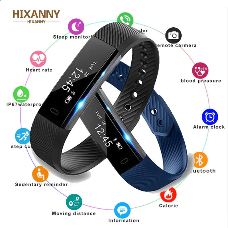 Умный Bluetooth подключенный Шагомер фитнес трекер подходит для женщин мужчин