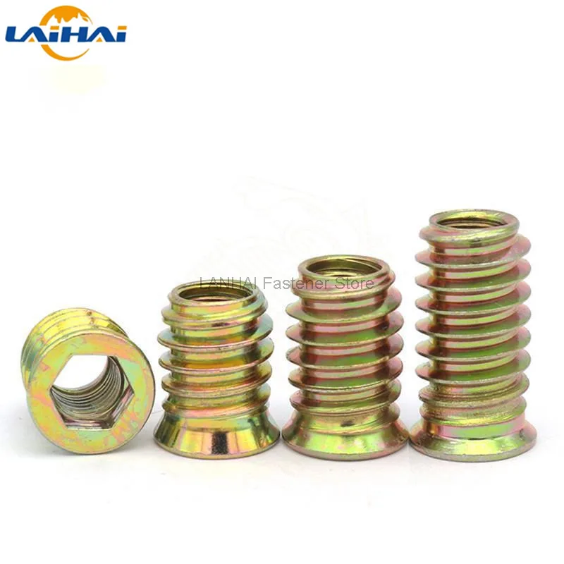 10 шт. шестигранная Встраиваемая гайка для деревянной мебели | Строительство и