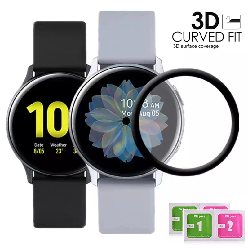 1/2/3 шт. 20D Защитное стекло для экрана с изогнутыми краями Samsung galaxy Watch Active 2 40 мм 44
