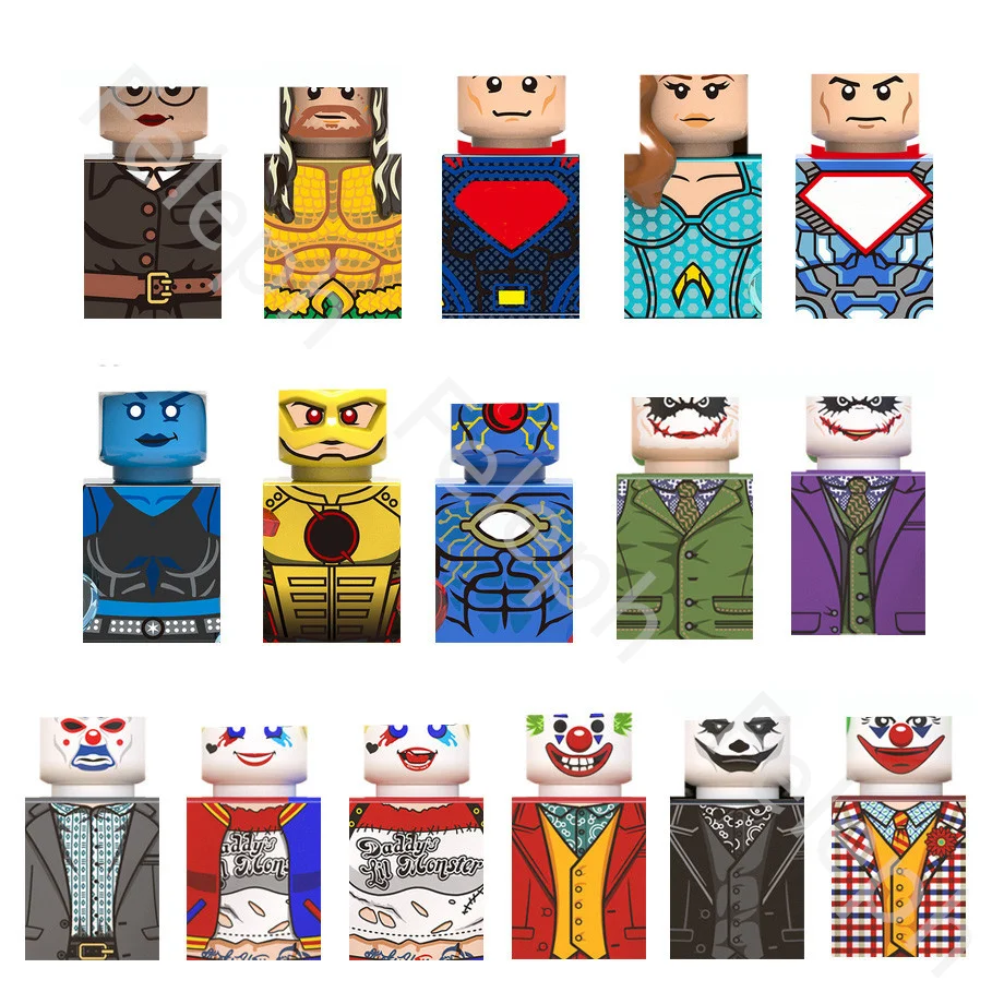 

Single Sale WM6080 X0219 Classic Hero Figure Head Action Movie Cartoon Building Blocks Model Bricks Toys For Children XMAS Gifts