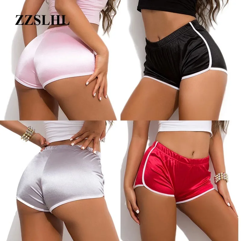 

XXL Plus Size High Waist Hot Shorts Candy Color Wetlook Shiny Booty Shorts Pole Dance Micro Mini Short Bermudas Pantalon Corto