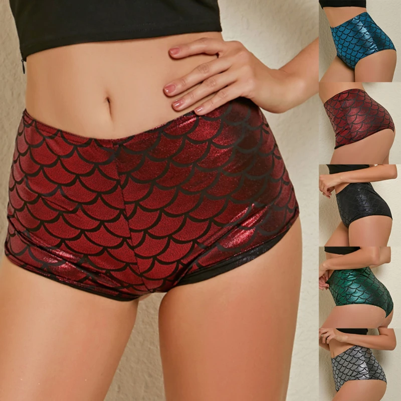 Taille Candy Kleur Lakleer сексуальные шорты для танцев на шесте клубная одежда микро Vis Schaal