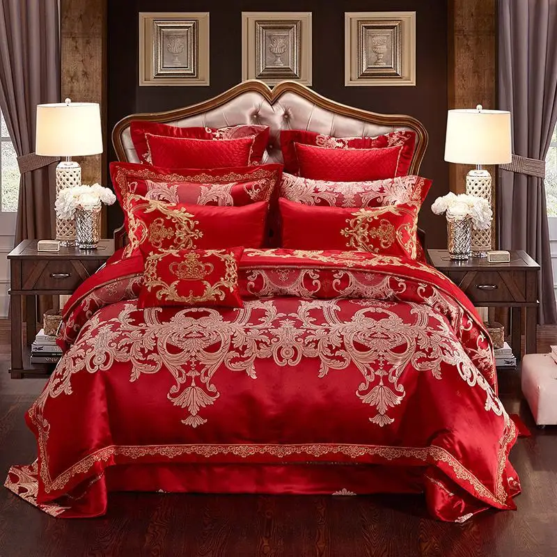 

42 Duvet Cover Set wedding Bedding Set Bedspread Pillowcase 4/6/9pcs Duvet Cover Bed Quilt Bedlinen