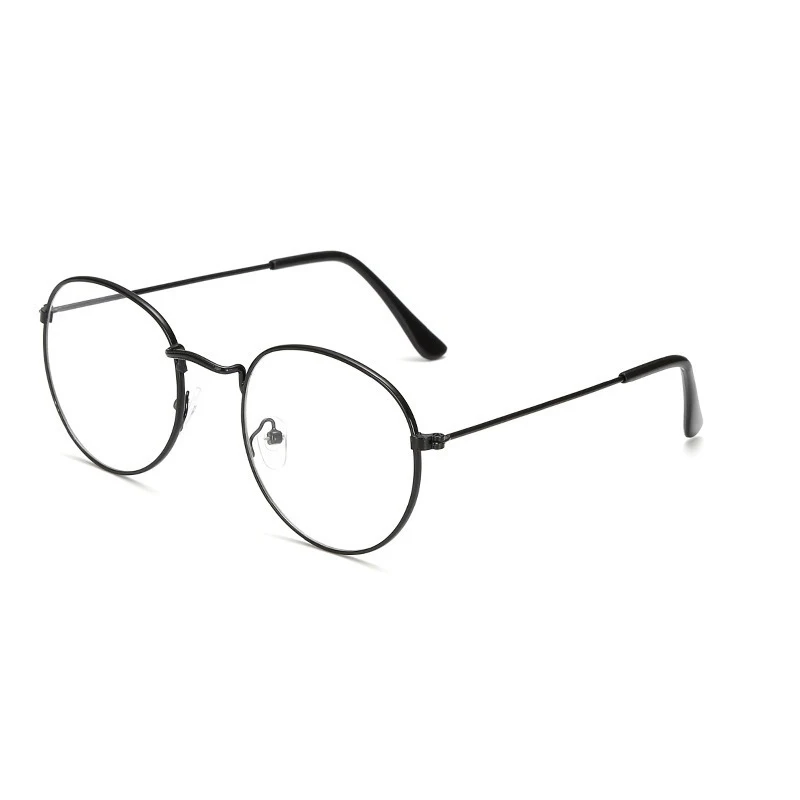 

Oval metal reading glasses transparent lenses male and female transmitter glass optical glasses