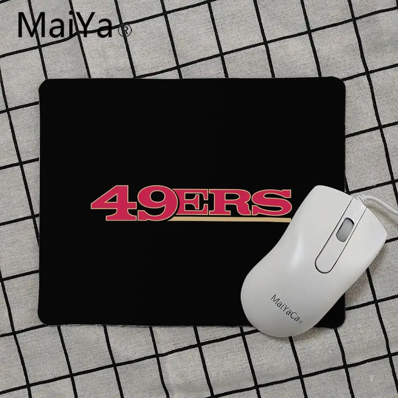 No Lock Edge25x29cm Maiya Высокое качество Сан-Франсиско 49ers уникальная настольная панель коврик для игровой мыши Гладкий блокнот для письма настольных компьютеров мат игровой коврик для мыши - Цвет: No Lock Edge25x29cm