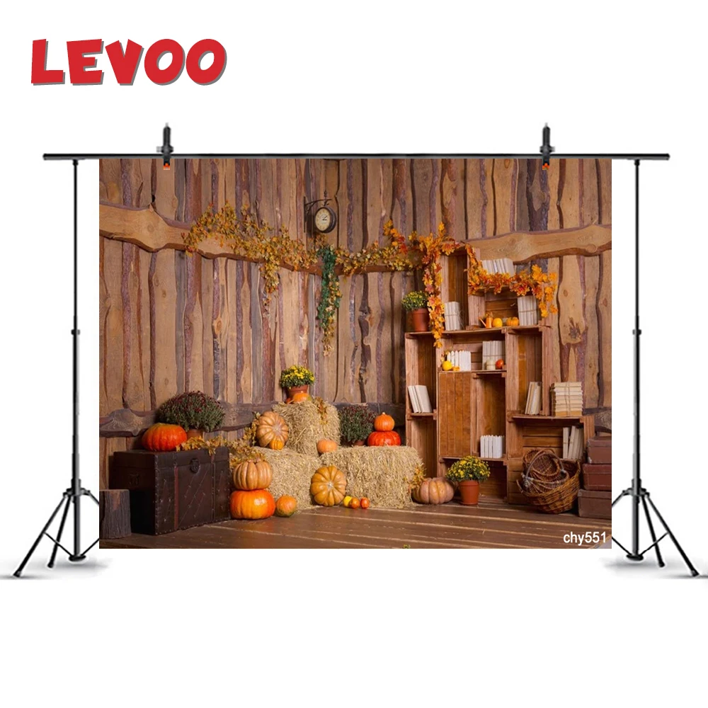 LEVOO фон для фотосъемки осенний деревянный интерьер пемзы листья сено