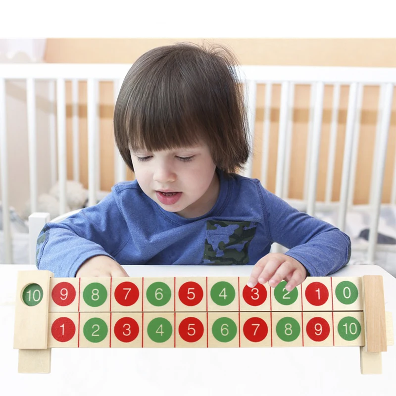 Деревянная детская математическая линейка разложения сложение Монтессори