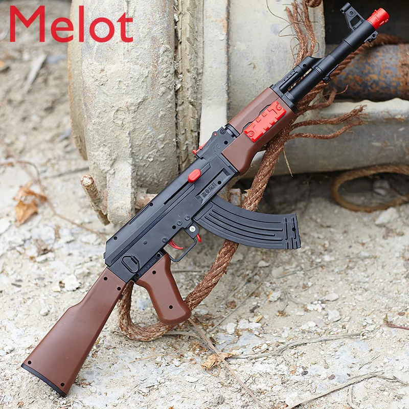 

AK47 Soft Bullet Gun Simulation Chicken Eating Full Set Instrument Sucker Soft Egg Children Boys Toy Gun Shooting Boys