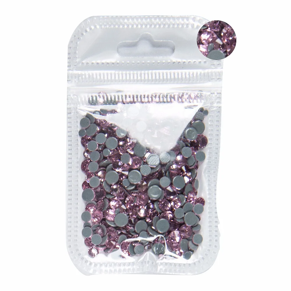 AAAA + лучшее качество Lt. Смесь розового Размеры Горячая фиксация стразы более