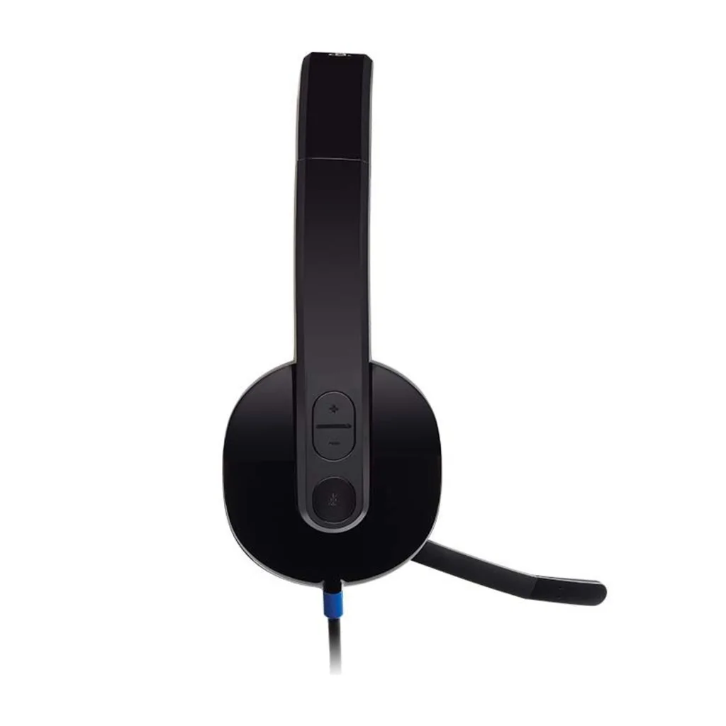 Logitech H540 On-Ear Stereo Headphones With Mic HD Sounds USB Connection Noise Canceling Microphone Volulme Control Buttons 981-000480 |