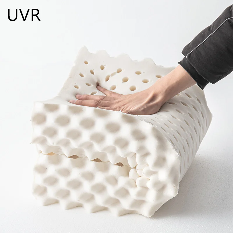

UVR Thai natural latex pillow,60x40 Comfortable Breathable adult curve pillow, Protect Vertebrae Health Care Orthopedic Pillow