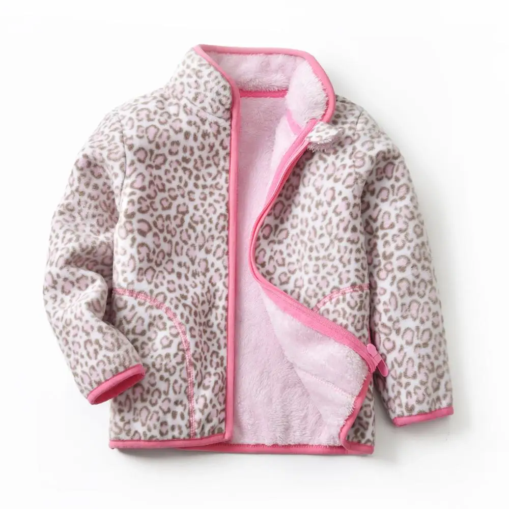 as shown New spring autumn children kids polar fleece hoodies sweatshirts baby boys girls jackets sweatshirts soft thick warm high - Цвет: as shown