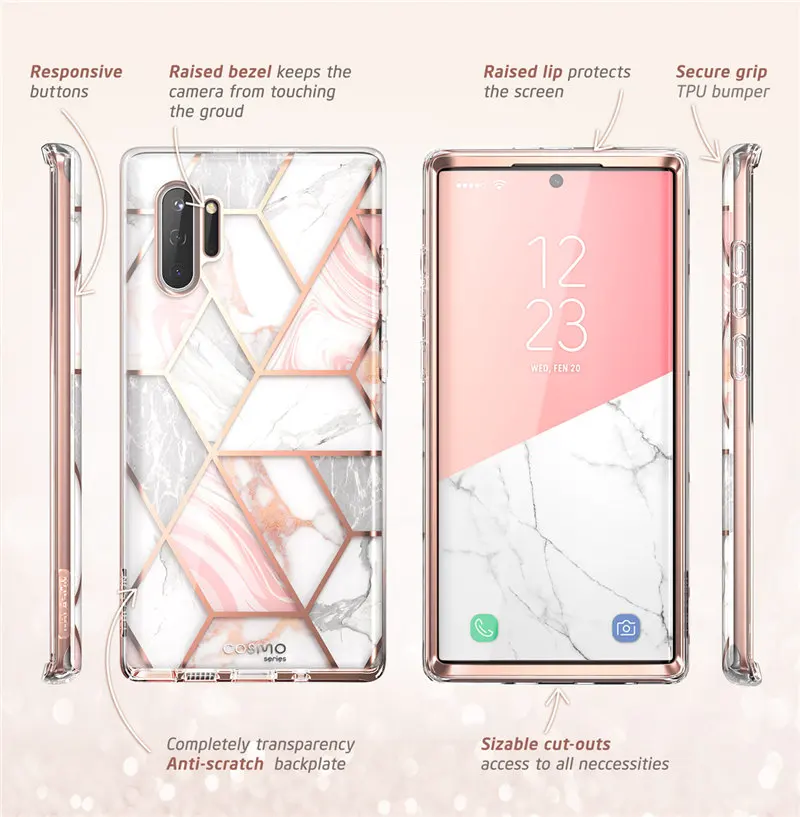 Чехол для samsung Galaxy Note 10( выпуск) i-Blason Cosmo Full-блеск для тела Чехол под мрамор без встроенного протектора экрана