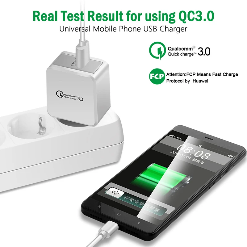 Быстрая зарядка QC 3 0 умное быстрое настенное зарядное устройство с USB разъемом