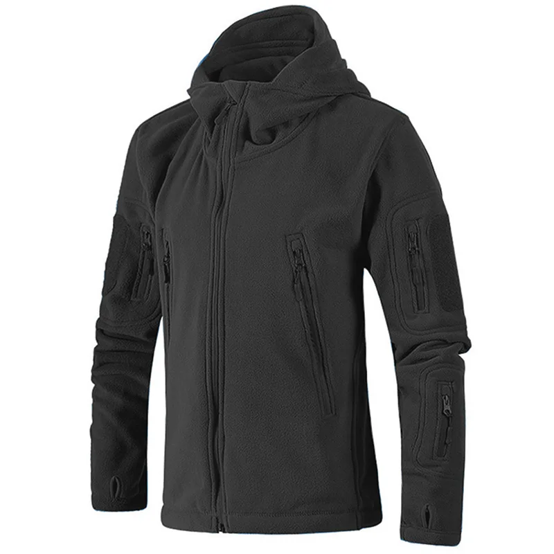 New outdoor tactical soft shell fleece jacket men and women thickening sportswear warm hunting hiking sports hooded jacke | Спорт и
