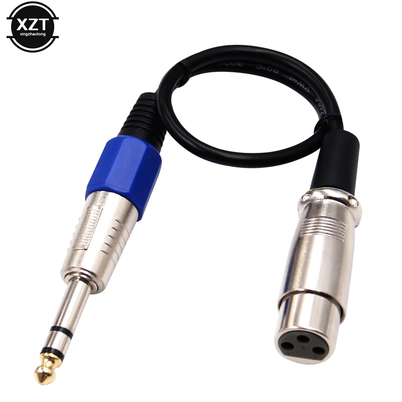6 35 мм к XLR кабель 3pin папа женскому Профессиональный 1/4 дюйма аудио для микрофонов
