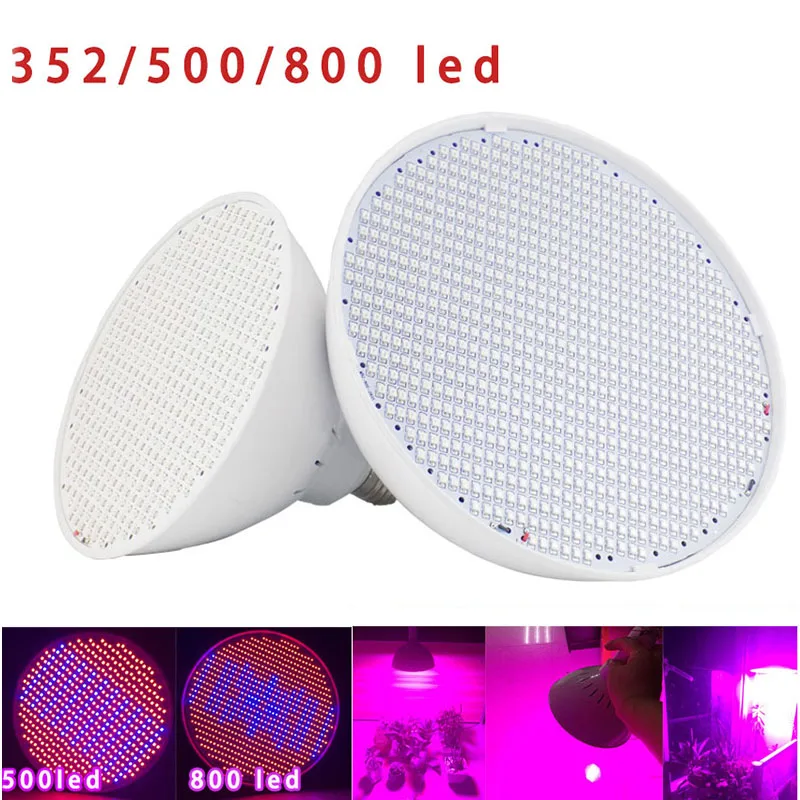 

500 800 Led Grow Light Bulbs Plants Growth E27 Lamps for Hydroponic tent Vegetable Greenhouse Flower indoor box bloom
