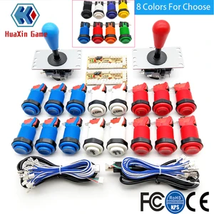 Набор для самостоятельной сборки Arcade, джойстик SANWA HAPP COIN 2 Player, Кнопочный микропереключатель, кодер нулевой задержки для ПК Raspberry pi