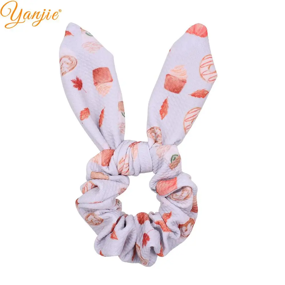 Эластичные резинки для волос с леопардовым/радужным принтом кролика Женская