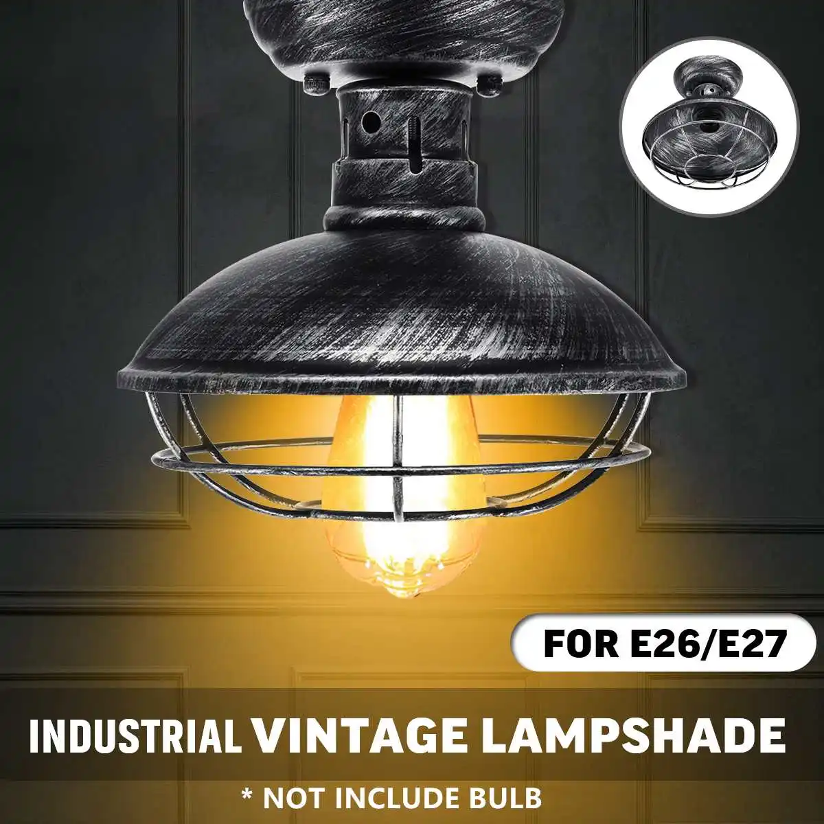 

Винтаж промышленный дизайн потолочный светильник E26/E27 Ретро подвесные светильники металл в стиле кантри абажур для столовой Спальня Ресто...