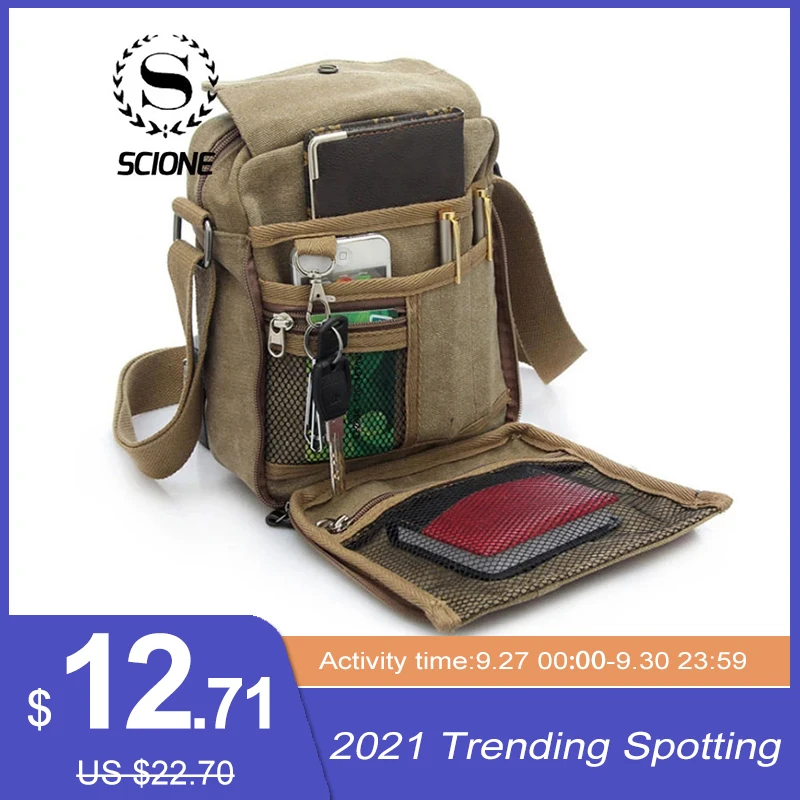 Многофункциональная холщовая мужская сумка на плечо дышащий мешок высокого