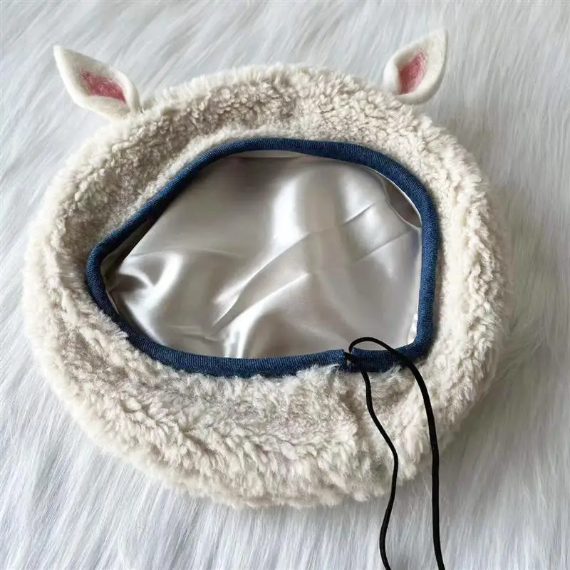 Женский берет из овечьей шерсти мягкий оригинальный дизайн |