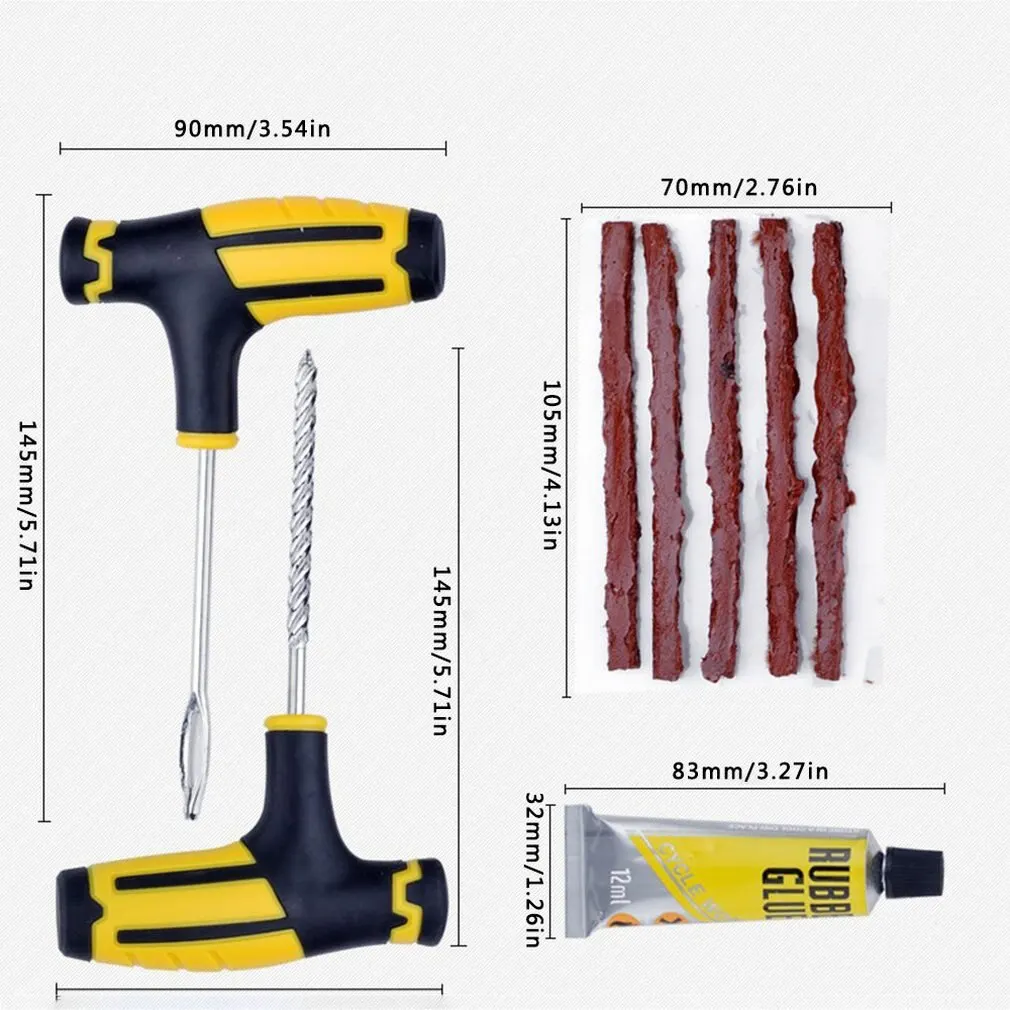 

Car Vacuum Tire Repair Tools Car Tire Repair Kits Strip Fast Glue Liquid Professional Portable Compact