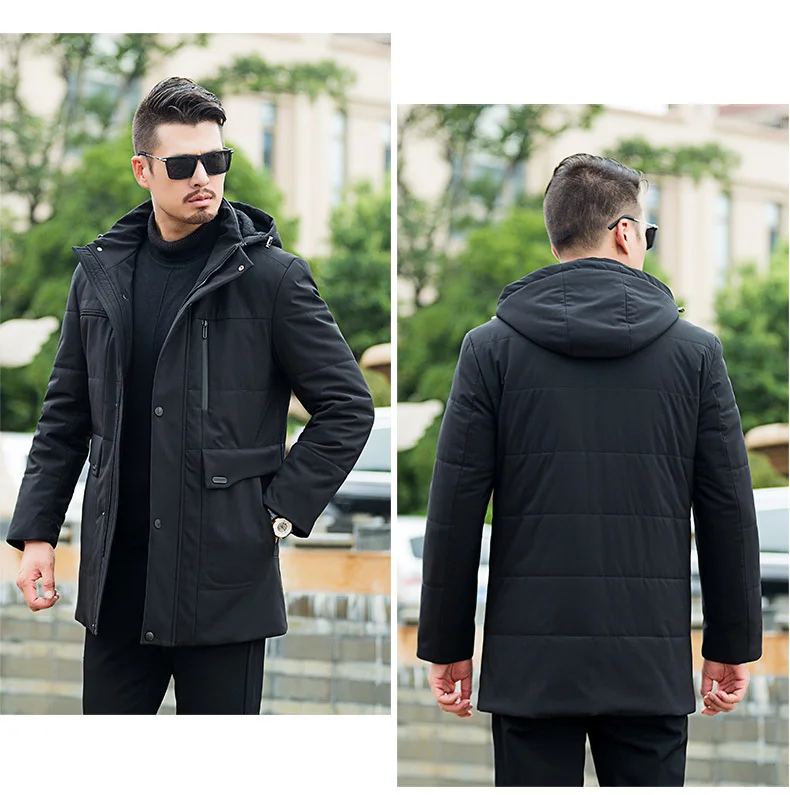 8XL 7XL 6XL Плюс Размер зимний длинный пуховик Мужская брендовая одежда Толстая теплая с капюшоном пуховая парка качество утка dow n пальто черный