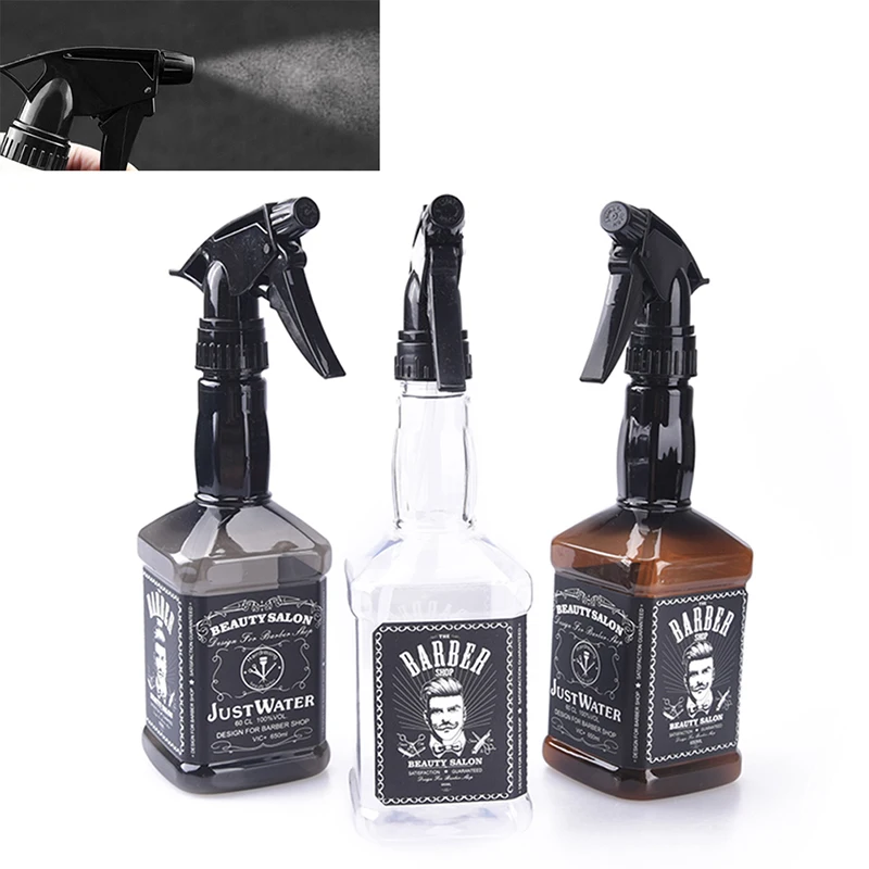 

250ML/650ML Hairdressing Spray Bottle Salon Barber Hair Tools Water Sprayer Retro Whiskey Oil Head Watering Can