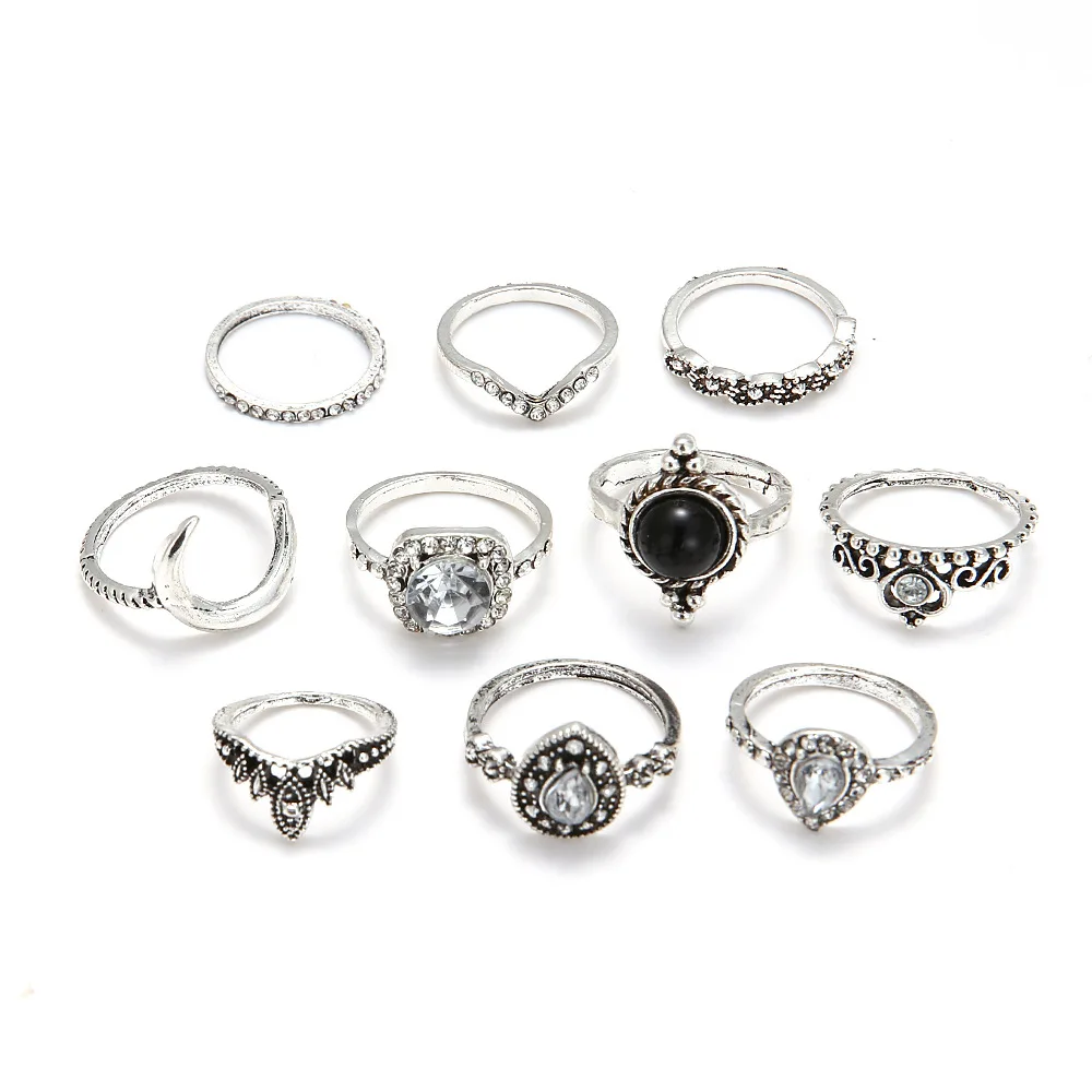 Набор из 10 предметов в европейском и американском винтажном стиле с черным