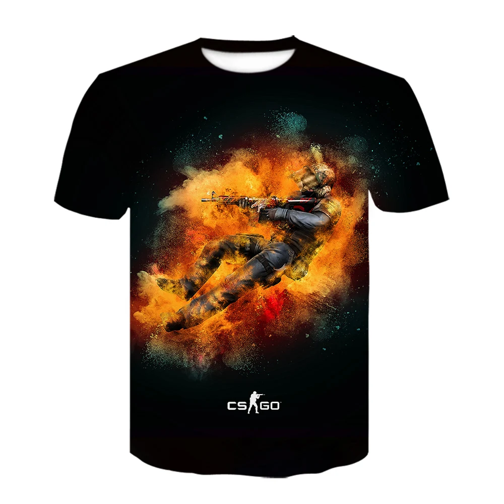 Футболка мужская с коротким рукавом и 3D принтом в стиле Харадзюку|Мужские