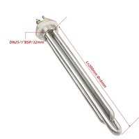 12 volt heating element 300w400w600w dn25 water heating element stainless steel immersion solar heater pipe