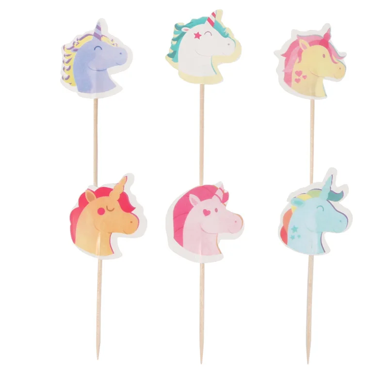 24 шт. в форме единорога фламинго торта кекса украшения для дня рождения | Дом и сад