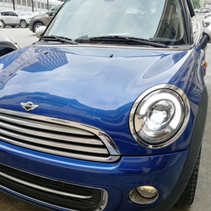 Автомобиль для 2007- Mini F56 cooper головной светильник s для F56 все светодиодный головной фонарь Angel eye светодиодный DRL передний светильник Би-светодиодный объектив динамический поворот