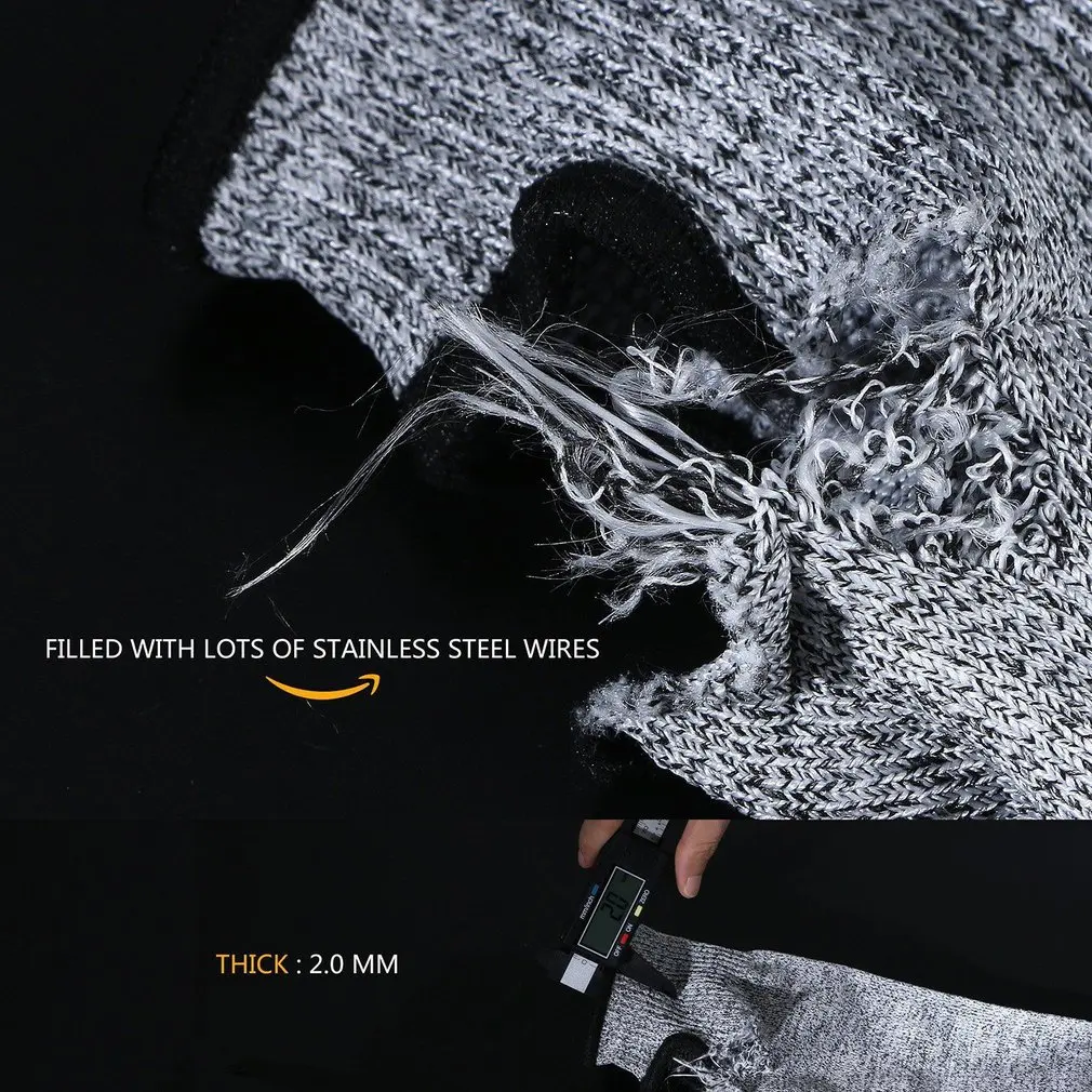 1 пара анти порезные перчатки защита рук износостойкие рабочие защитные