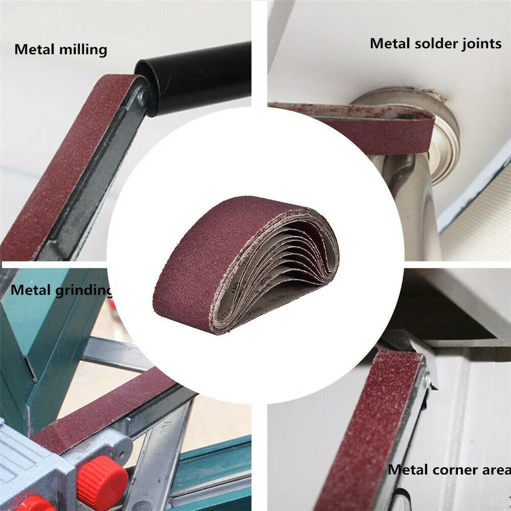 

10pcs\\\\Set Sanding Belts 120# Sandpaper 150# 240# 50*686mm Aluminum Oxide